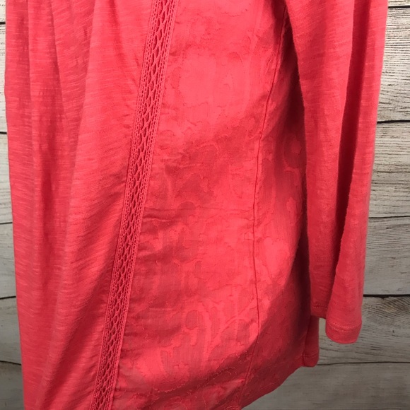 Lucky Brand top casual boho 3/4 sleeve v-neck - Picture 3 of 6